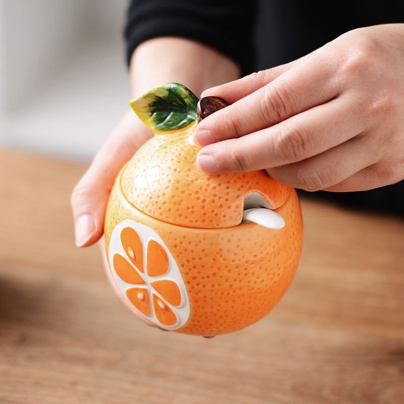 Lọ Đựng Gia Vị Hình Trái Cây Chất Liệu Gốm Sứ