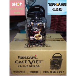 1 Thùng 6 hủ Cà phê đen đá NesCafe Việt 640g (40 gói x16g)