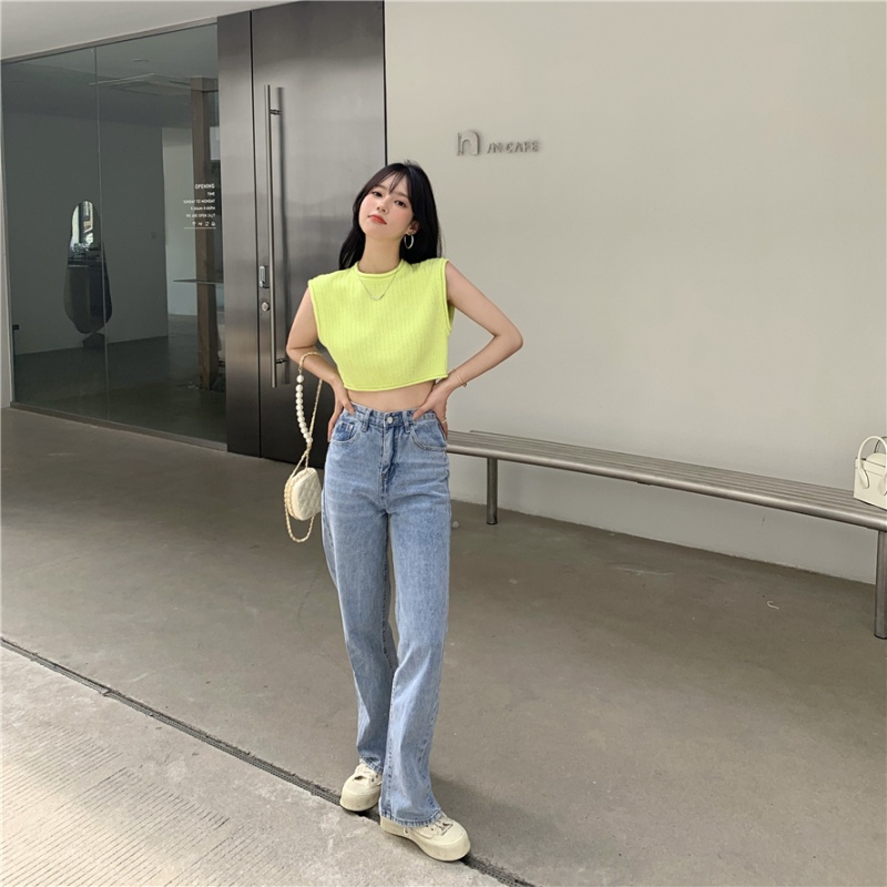 Áo Croptop Dệt Kim Sát Nách Form Rộng Thời Trang