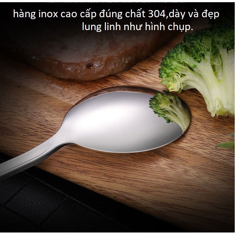 THÌA ĂN CƠM(1 cái) ,MUỖNG ĂN CƠM ;INOX 18/10(304) ĐẸP LUNG LINH có 2 size,