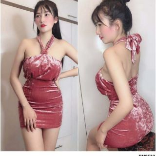 Đầm body yếm cột cổ sexy