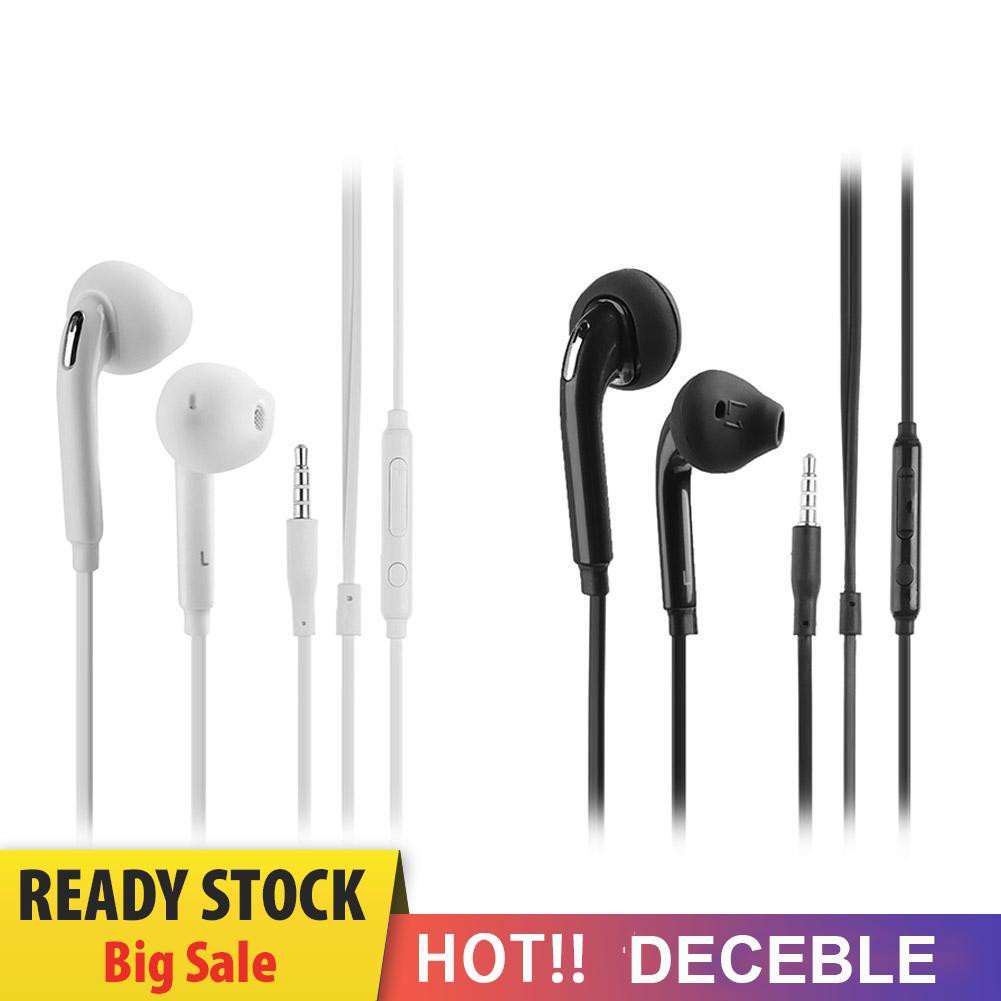 Deceble Flat 3.5mm Earphone Earpiece In Ear Earbuds Headset for Samsung S6 Note4