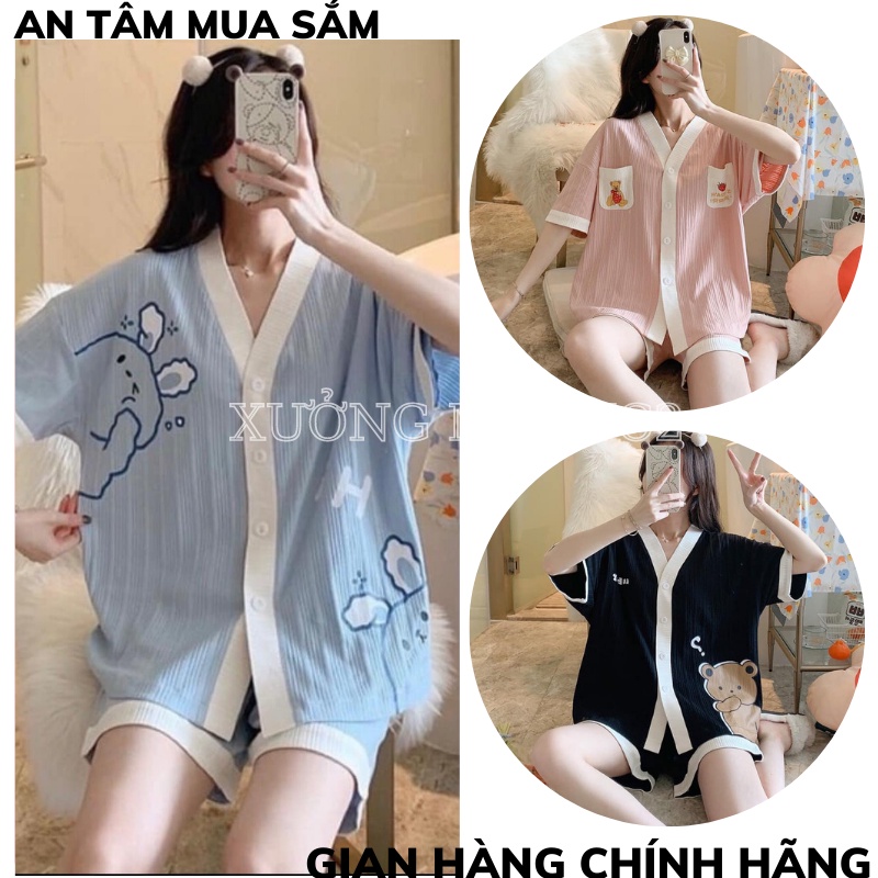🌸 Set pijama in hình cute, quần áo ngủ mặc ở nhà, mùa hè Ulzzang HOT XƯỞNGMAYTC2