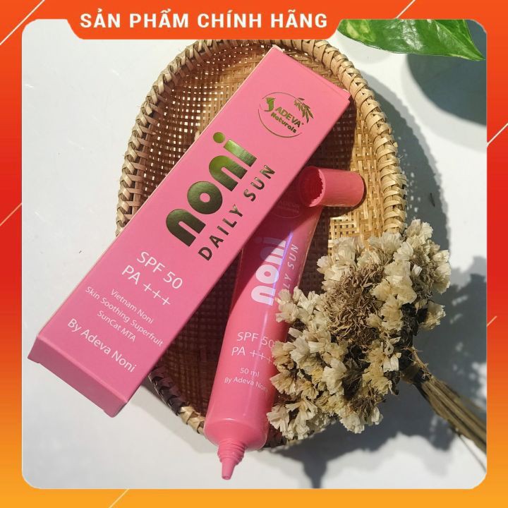 Kem chống nắng Trái nhàu ⚡FREESHIP⚡ chống nắng dưỡng da thế hệ mới SPF 50, PA +++ (Adeva Noni) 50 ml