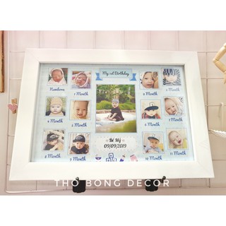 Khung ảnh mừng thôi nôi + free in ảnh