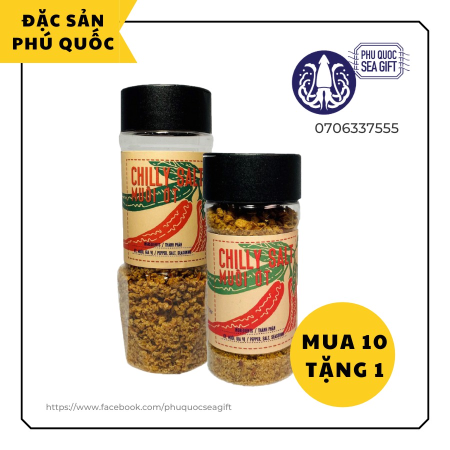 Muối ớt  - Chilly salt - ĐẶC SẢN PHÚ QUỐC (MUA 10 TẶNG 1)💥