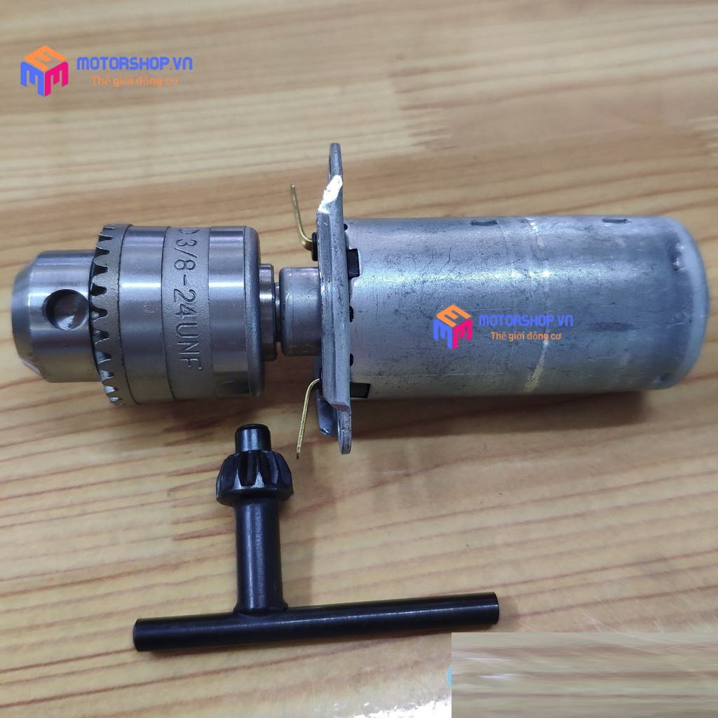 MTS Động Cơ Motor Khoan Cầm Tay Mini 12V-2A Gắn Đầu kẹp Mang Ranh