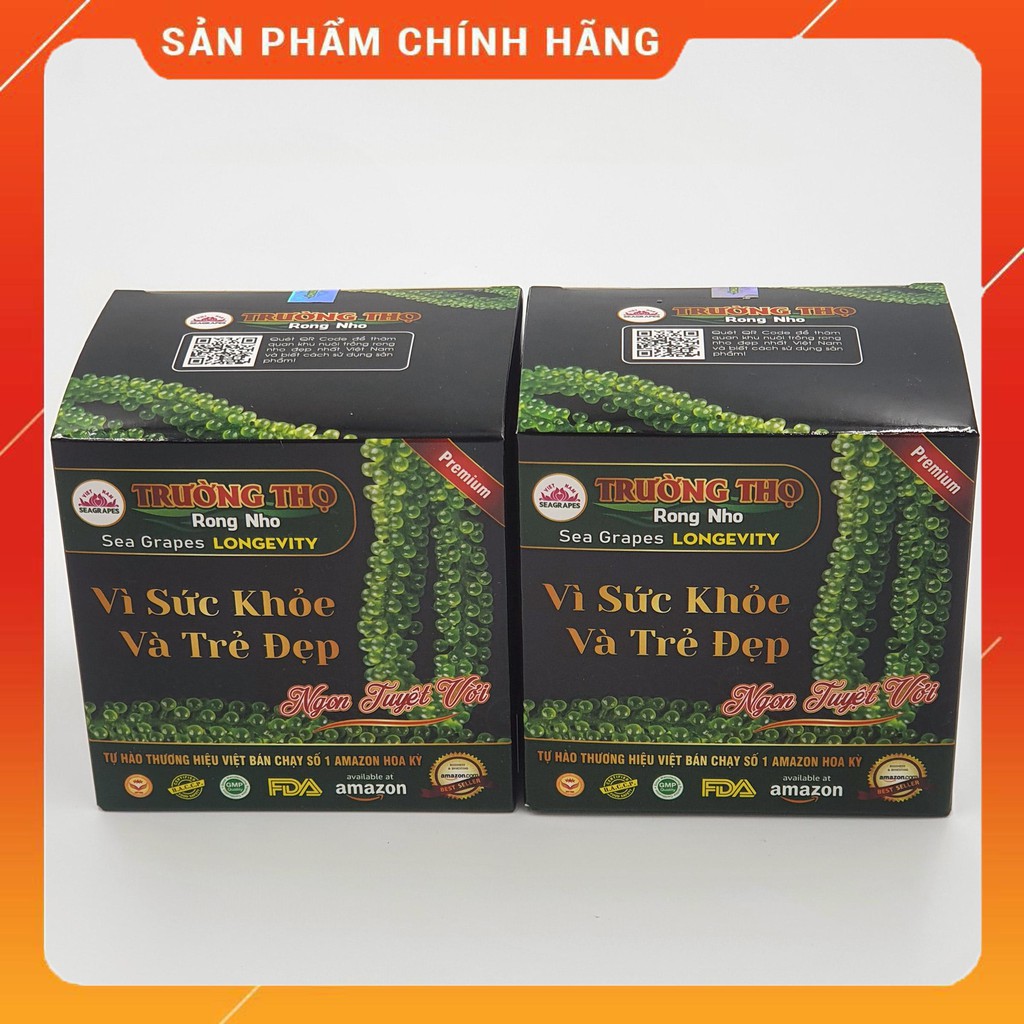 Rong Nho Trường Thọ Cao Cấp - Combo 2 Hộp 4 Gói x 20G - Thần Dược Đại Dương