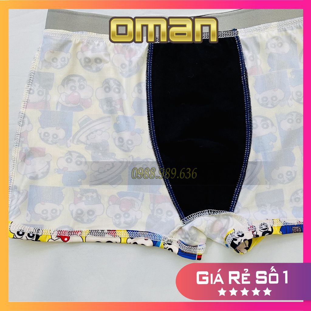 Quần lót nam boxer thun lạnh siêu xịn xò, Quần sịp đùi nam in hình Doremon, Shine thun lạnh - OMAN