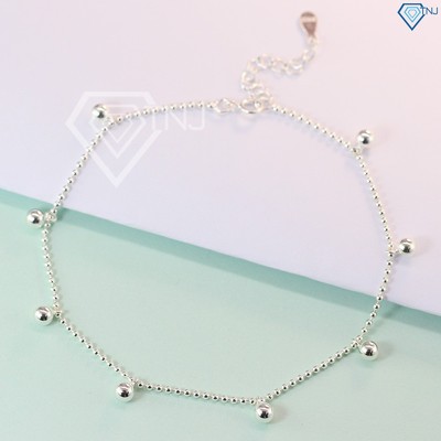 Lắc chân bạc nữ đẹp, giá rẻ lắc chân bi LCN0034 Trang Sức TNJ
