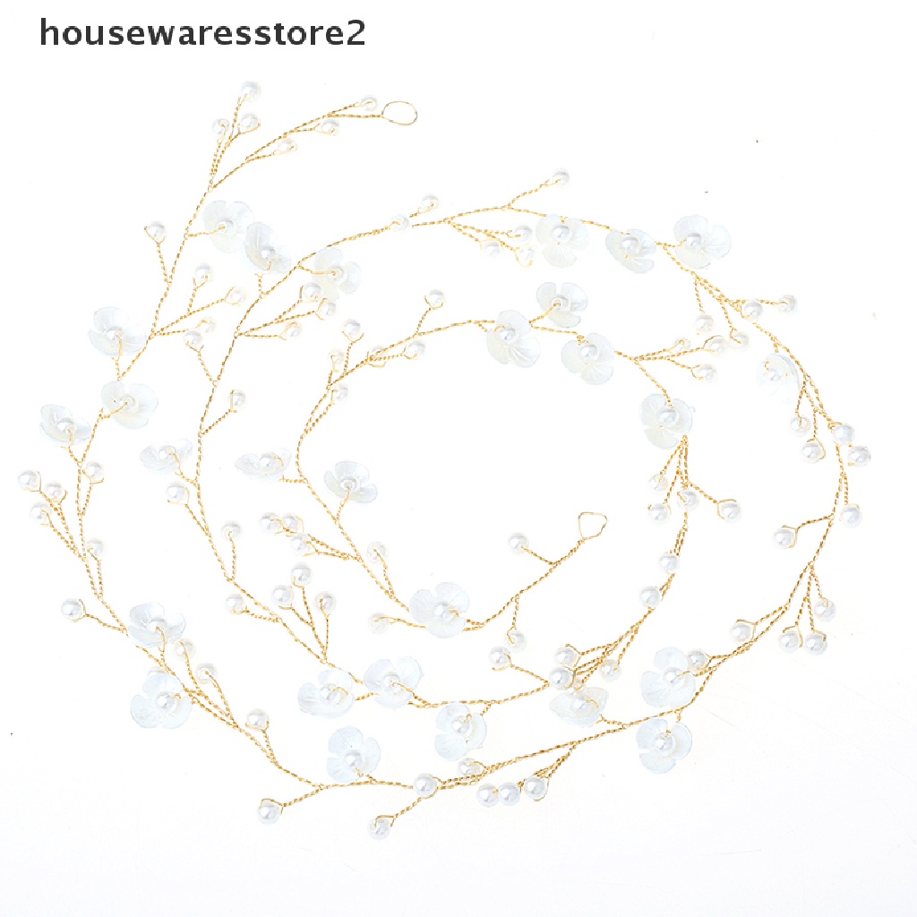 [housewaresstore2] Băng Đô Đính Pha Lê / Hoa / Ngọc Trai Thủ Công Phụ Kiện Tóc Cho Cô Dâu /