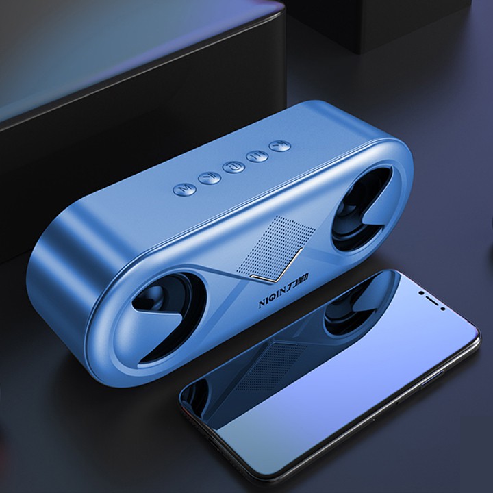 Loa bluetooth Goden House S6 cao cấp, loa bluetooth mini để bàn tích hợp công nghệ âm thanh stereo siêu trầm ấm