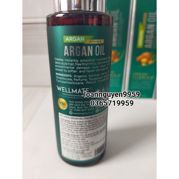 WELLMATE ARGAN OIL tinh dầu dưỡng tóc (60ml)