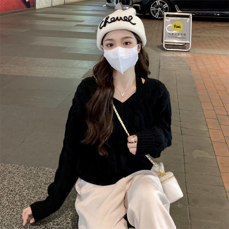 COZOK Áo sweater Tay Dài Dáng Ôm Thời Trang Cá Tính Kiểu Hàn Quốc