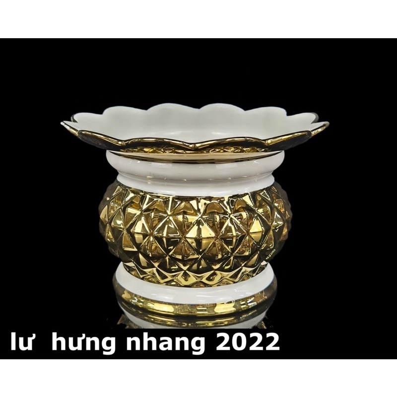 Bộ Thờ Cúng - Gồm Bình, Lư, Dĩa, Án… Màu Vàng ZicZac Cao Cấp