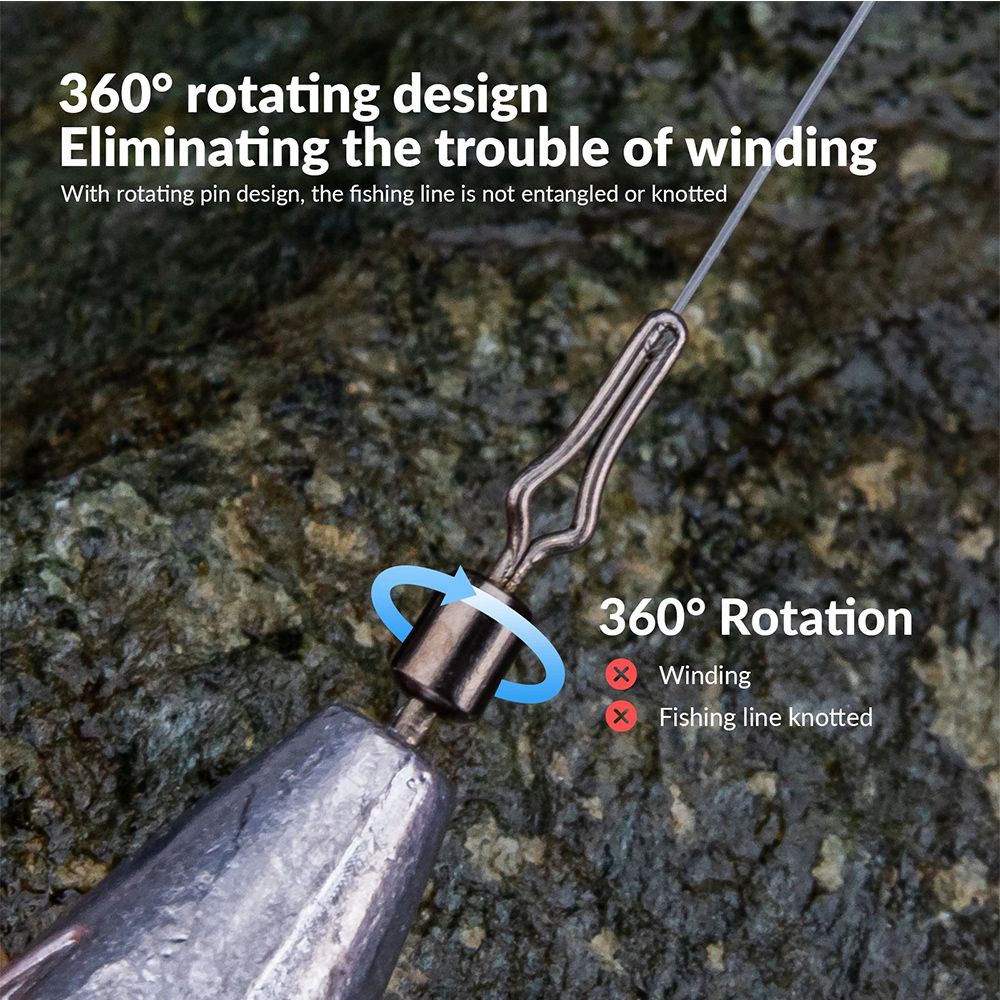 Set 10 chì câu cá 3.5g 5g 7g 10g 14g 20g có thể xoay 360 độ tiện dụng