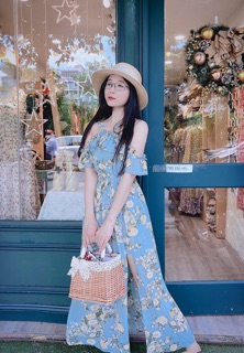 Đầm maxi hoa vintage