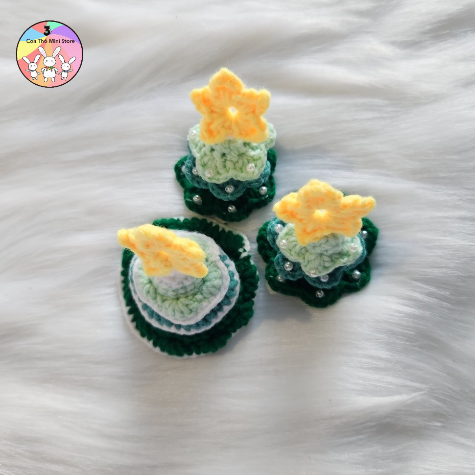 Móc khóa noel cây thông mini dễ thương