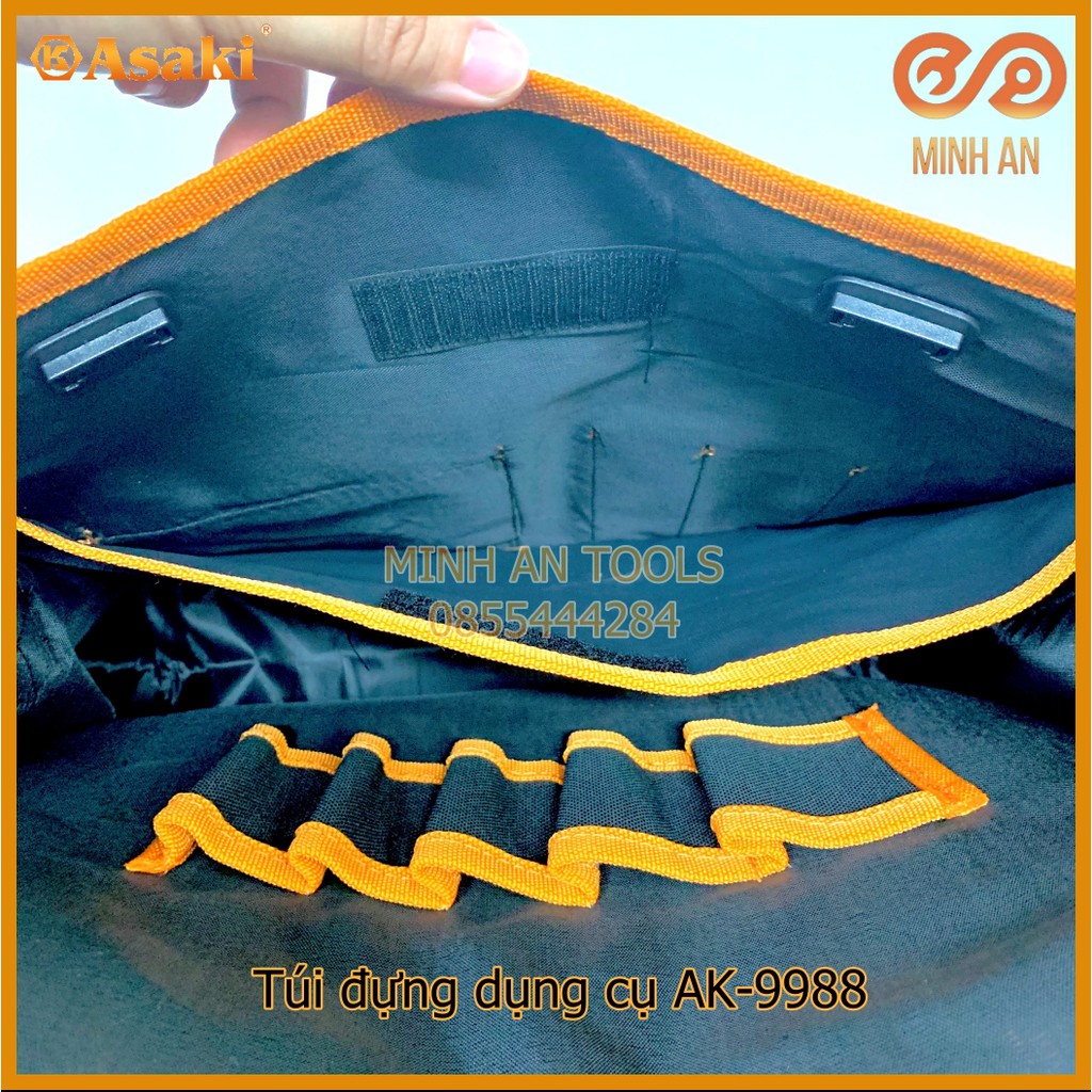 Túi đựng dụng cụ [HÀNG CHÍNH HÃNG] Asaki AK-9988 Túi đựng đồ nghề đeo vai