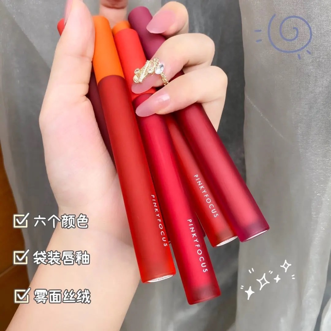 【pinkyfocus】 Lip mud, marmalade air lipstick, high value rotten tomato lipstick, plain white lip gloss, lipstick