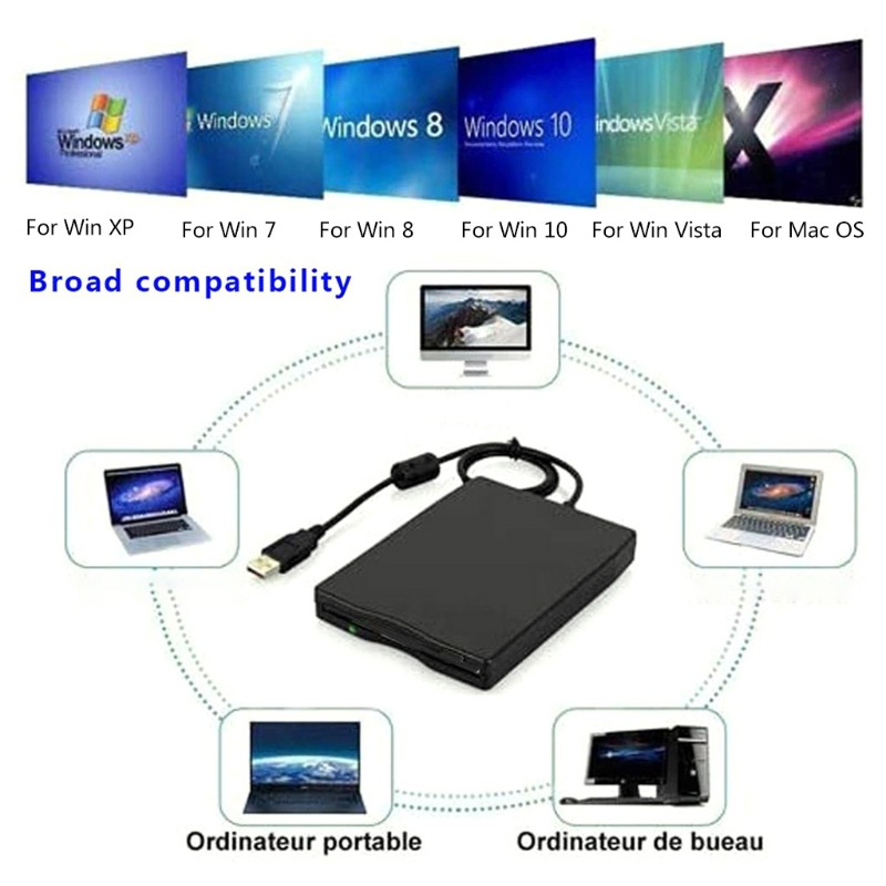 Ổ Đĩa Mềm Ngoài 3.5 Inch Usb 1.44mb Cho Laptop Notebook Pc | BigBuy360 - bigbuy360.vn