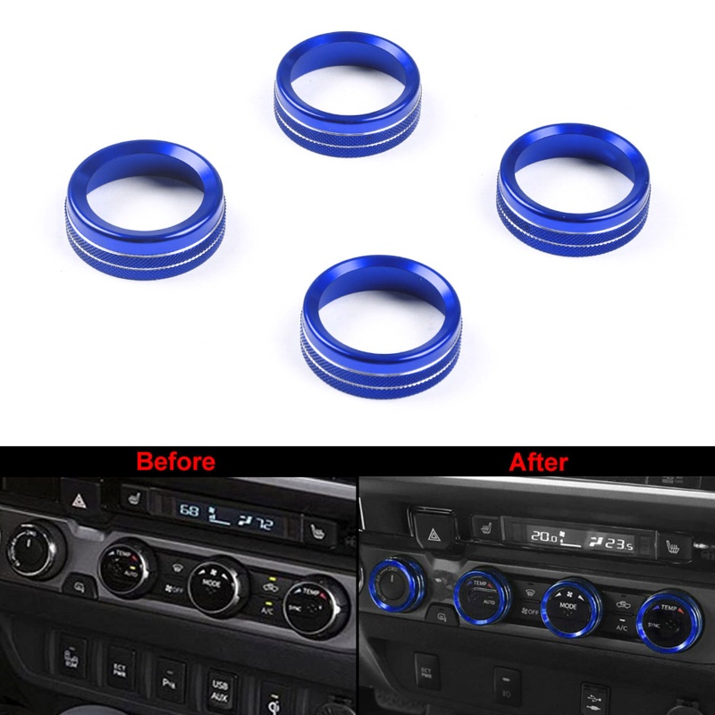Bộ 4 Ốp Bọc Nút Điều Hòa Không Khí Cho Xe Tacoma