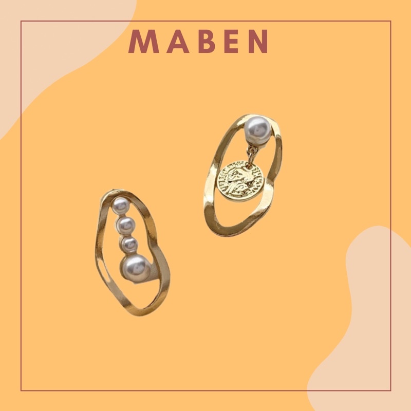 Hoa tai đính hạt phong cách thanh lịch - Maben