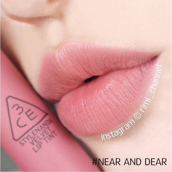 Son 3CE Velvet lip tint hồng đất mã near and dear