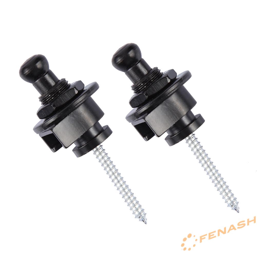 FE 2pcs Guitar Strap Locks Belt Buckle Buttons for Bass Folk Electric Guitar