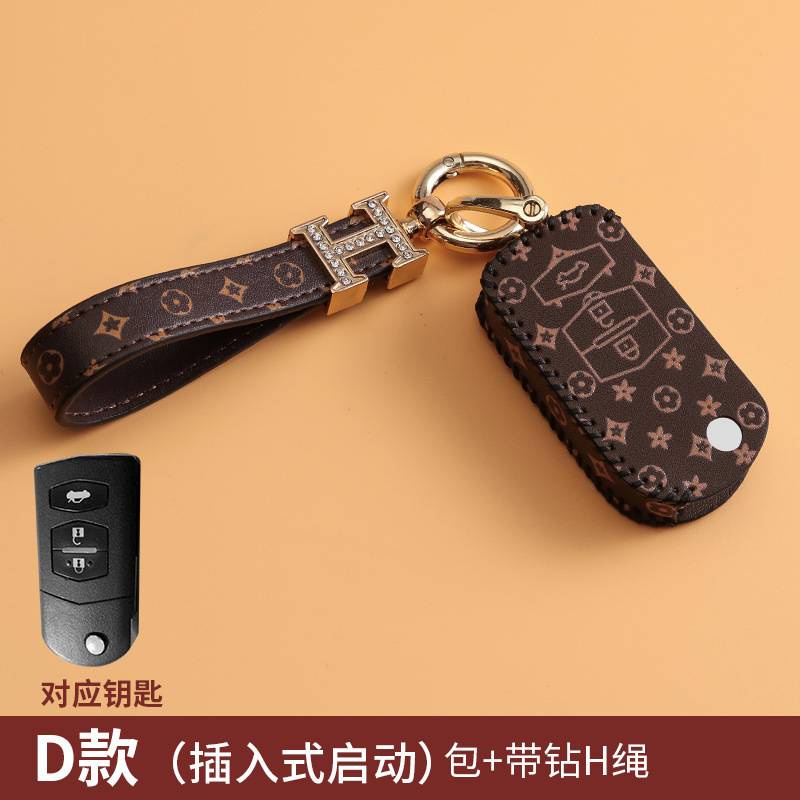 Bao da bảo vệ chìa khóa xe hơi 6 họa tiết thời trang cho MAZDA CX4 CX5