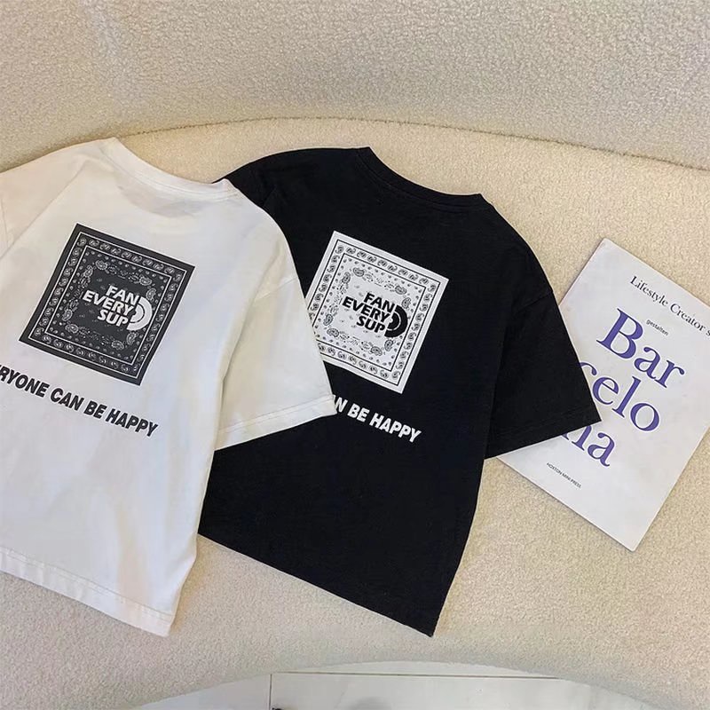 Áo thun BXPB cotton tay ngắn in họa tiết thời trang mùa hè cho bé từ 3-15 tuổi