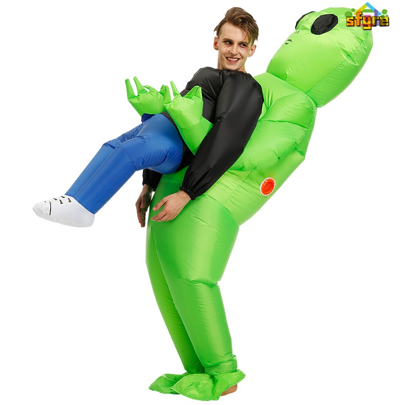 Bộ Trang Phục Bơm Hơi Hóa Trang Người Ngoài Hành Tinh Xanh Lá Vui Nhộn Dành Cho Các Bữa Tiệc