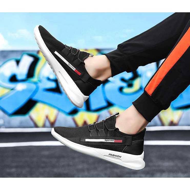 Giày thể thao nam sport chất vải thoáng khí, đế mềm phong cách trẻ trung