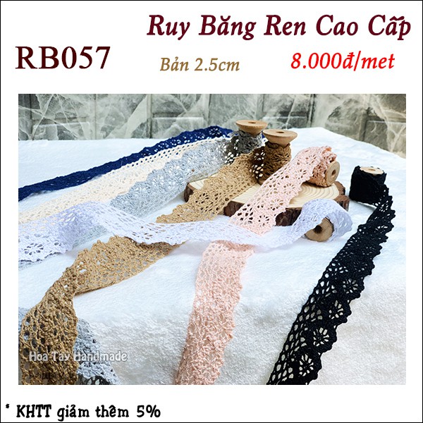 Ruy Băng ren Vintage bản 2.5cm RB057