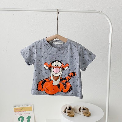 Áo Thun Ngắn Tay In Họa Tiết Hoạt Hình Cho Bé