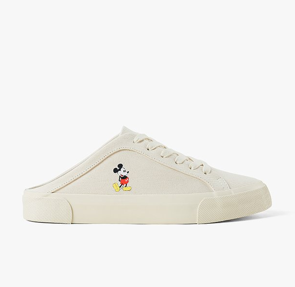 Giày lười vải Canvas in hình chuột Mickey dễ thương | BigBuy360 - bigbuy360.vn