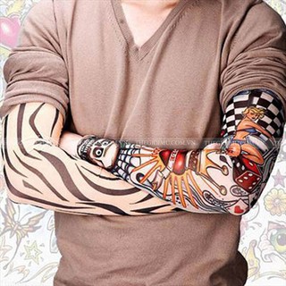 (Giao ngẫu nhiên) Găng tay hình xăm 3D thun co giãn tattoo