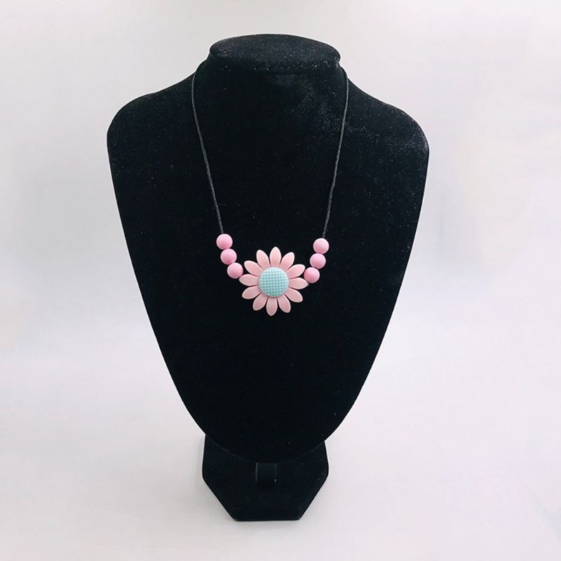 Haha Đồ Chơi Vòng cổ Mặt Hoa Hướng Dương Bằng Silicone Cho Bé Mọc Răng