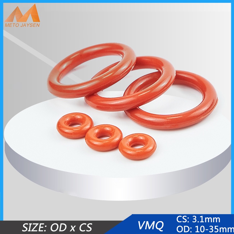Set 50 Vòng Đệm Cao Su silicone Hình Chữ o Kích Thước 10mm-35mm cs 3.1mm