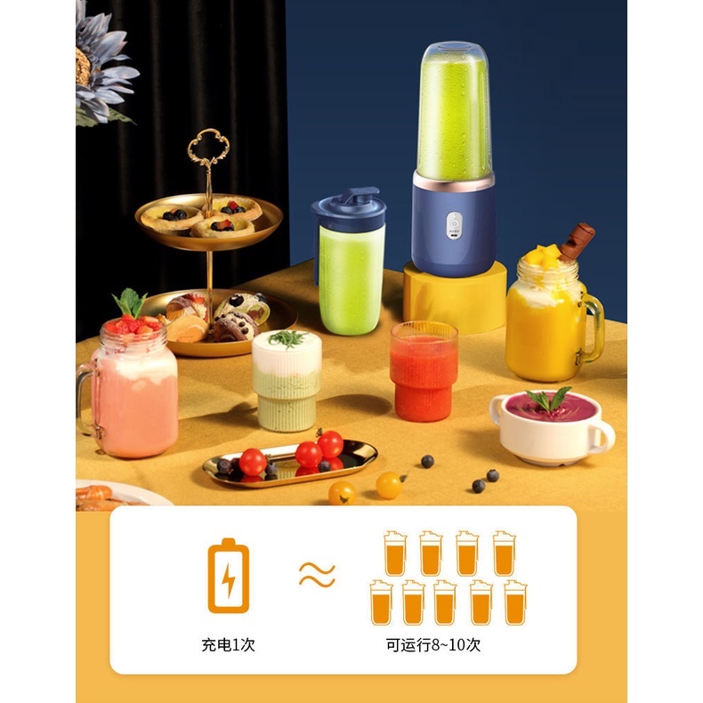Máy xay sinh tố mini tích điện cầm tay cao cấp thế hệ mới Juice Cup, máy xay 6 lưỡi siêu khỏe bảo hành 1 đổi 1