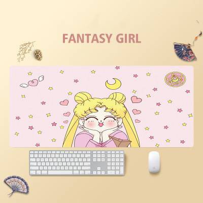 Tấm Lót Chuột Và Bàn Phím Máy Tính Màu Hồng Chống Trượt 700x300 X 2mm