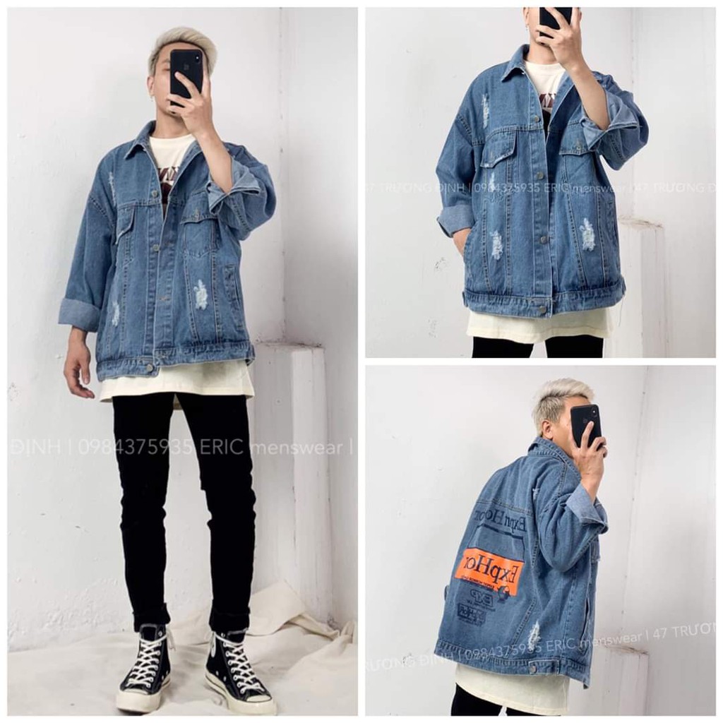 ⭐ Sale Áo khoác bò nữ nam form rộng - Áo khoác Jean / Denim . ⭐ " : 2021 ^