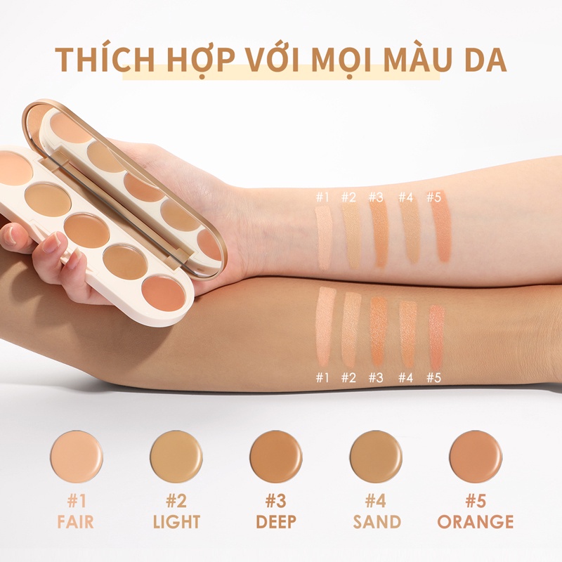 Kem che khuyết điểm 5 trong 1 Focallure che phủ cao, không thấm nước Shop KAMANO mã KC01