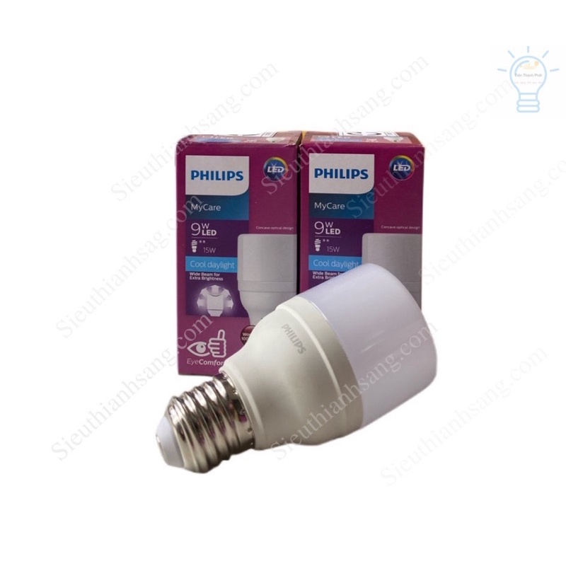 Bóng đèn led PHILIPS êm dịu cho mắt LedBright công suất  E27 T50 - sáng trắng/sáng vàng