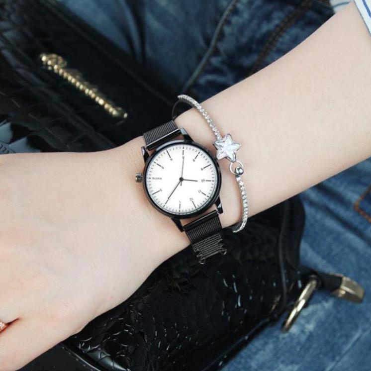 Đồng Hồ Xiaoya 1251 Với Dây Kim Loại Dành Cho Cặp Đôi