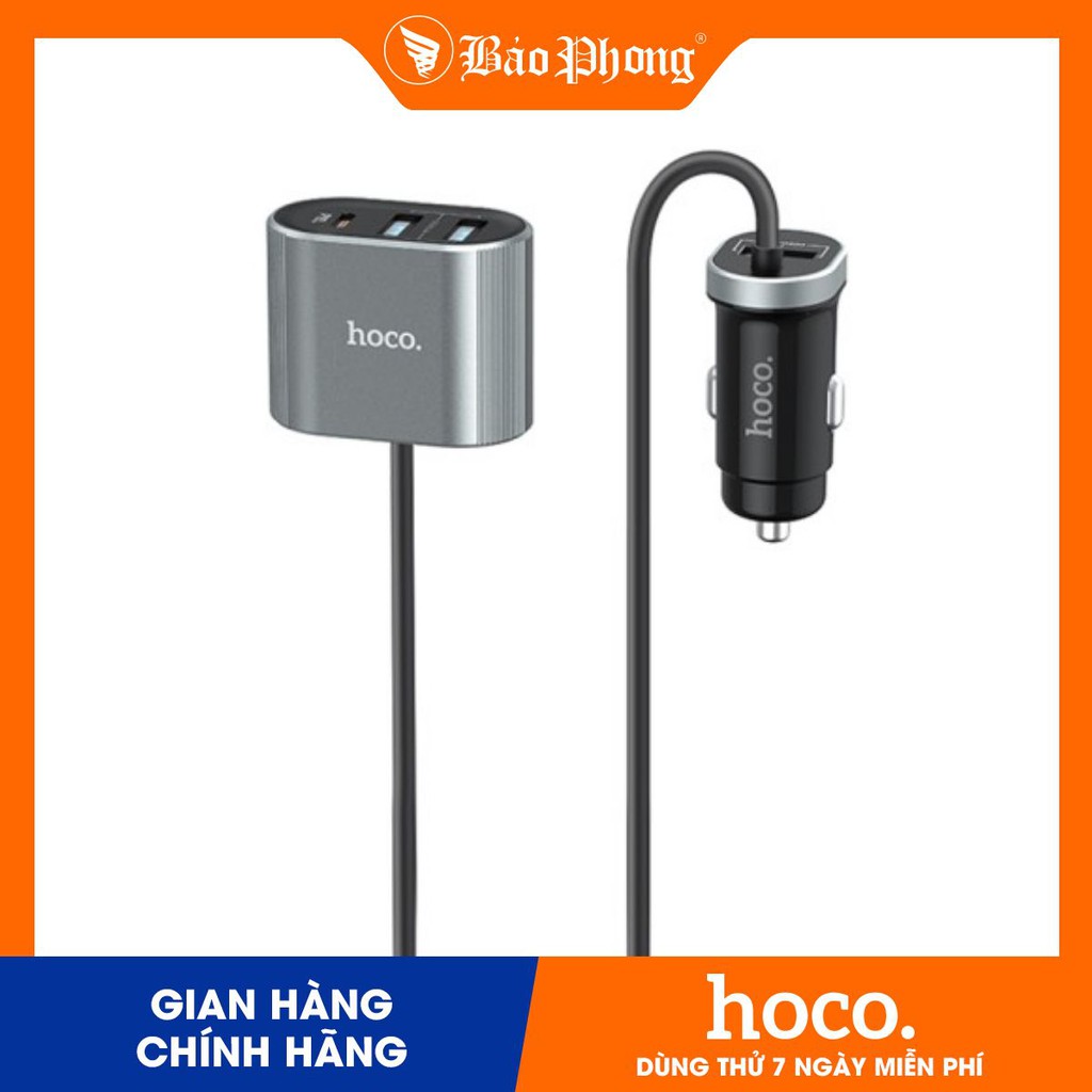 Sạc Điện Thoại Trên Xe Hơi + đầu sạc phụ Hoco Z35 PD &amp; QC 3.0 Dành cho điện thoại iP Huawei Samsung Oppo