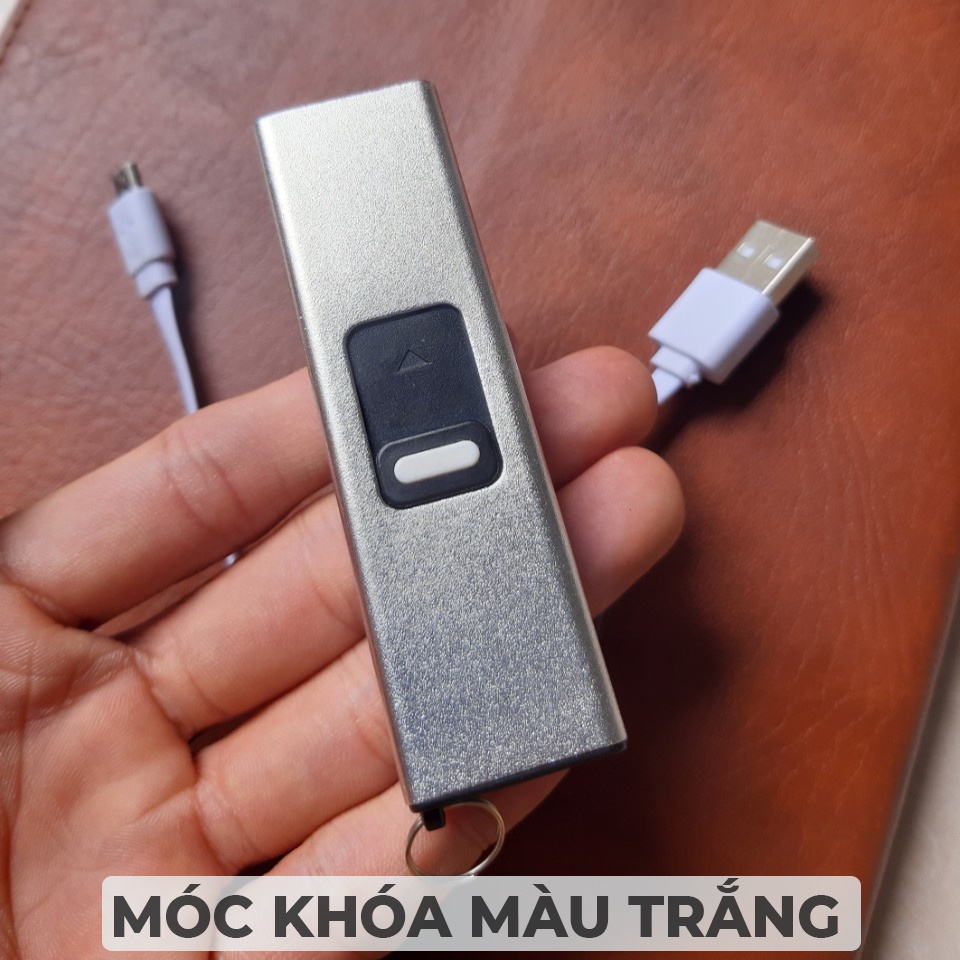 ✅ Móc Khóa Sạc USB Đa Năng Cao Cấp Nhập Khẩu - Đèn Pin Chiếu Sáng Khi Đi Đường, Treo Chìa Khóa, Balo, Túi Xách