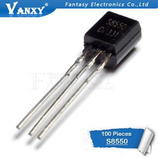Bộ 100 linh kiện bán dẫn S8550 TO92 S8550D TO-92 8550 0.5A 40V