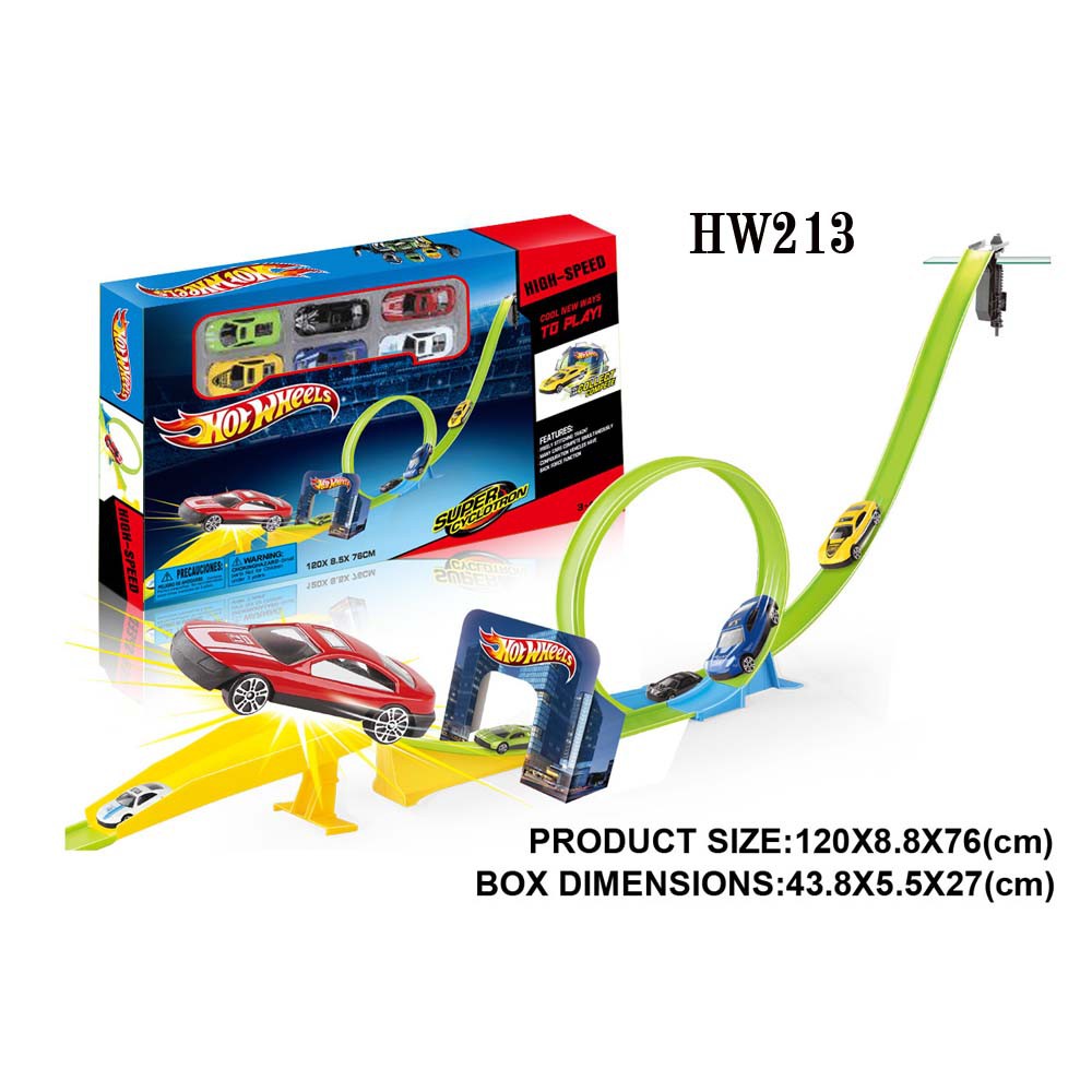 HOT WHEELS Bộ Đồ Chơi Đường Ray Xe Hơi Xoay 360 Độ Cho Bé