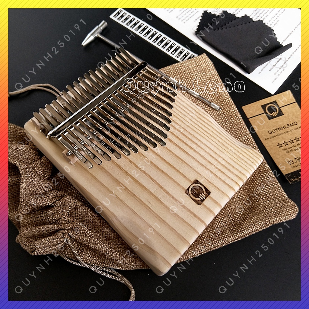 [Có Logo] Mua Đàn Kalimba 17 Phím Gỗ Thông Cao Cấp Có Khắc Logo - Kalimba Tặng Full Phụ Kiện - QLLG121316